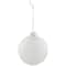 4ct. 4" White & Silver Frosted Matte Glass Ball Ornaments